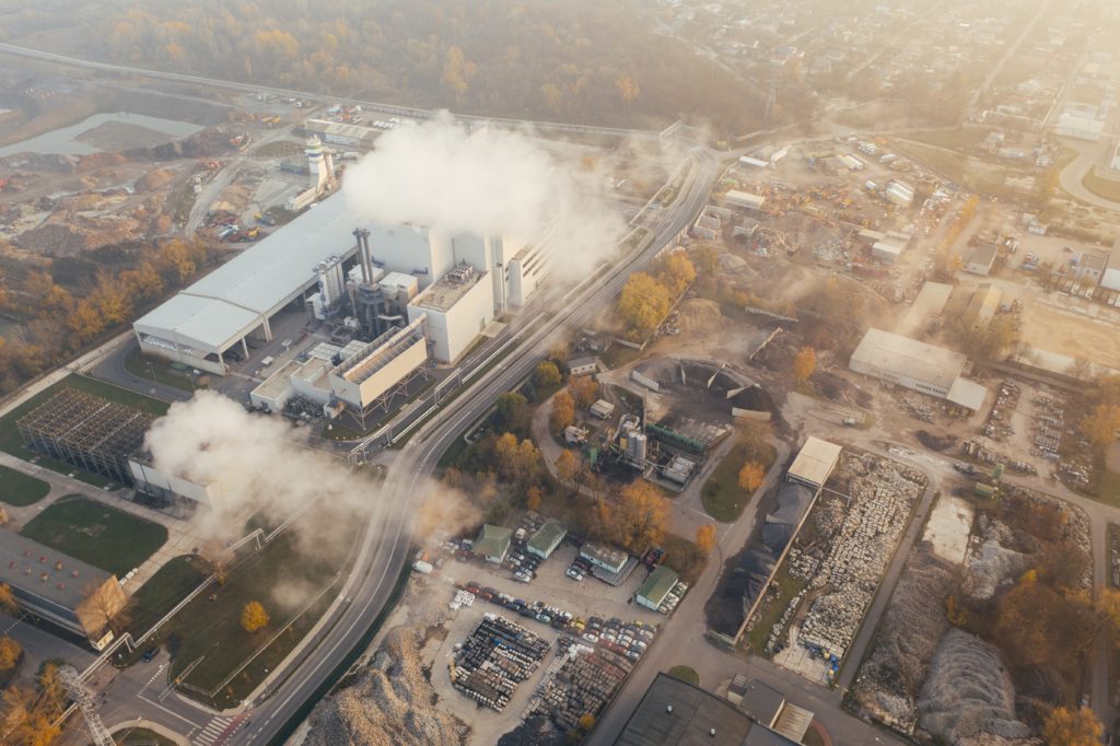Industriegebiet produziert Treibhausgase